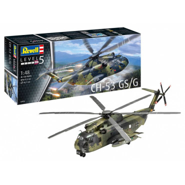 KIT PARA MONTAR REVELL HELICÓPTERO CH-53 GS/G 1/48 128 PEÇAS REV 03856